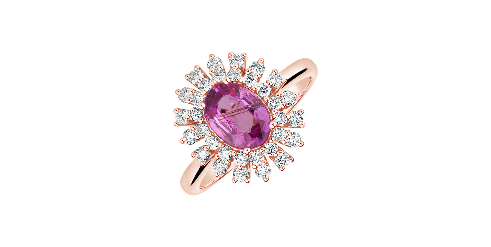 Diamond ring with Sapphire Fairytale Goddess