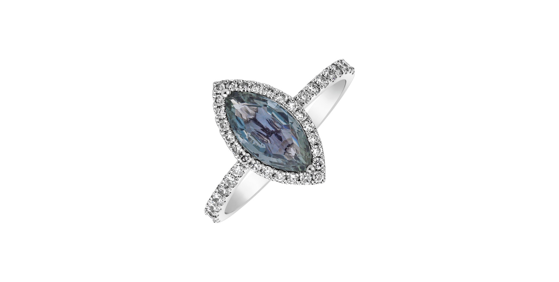 Diamond ring with Sapphire Charming Night