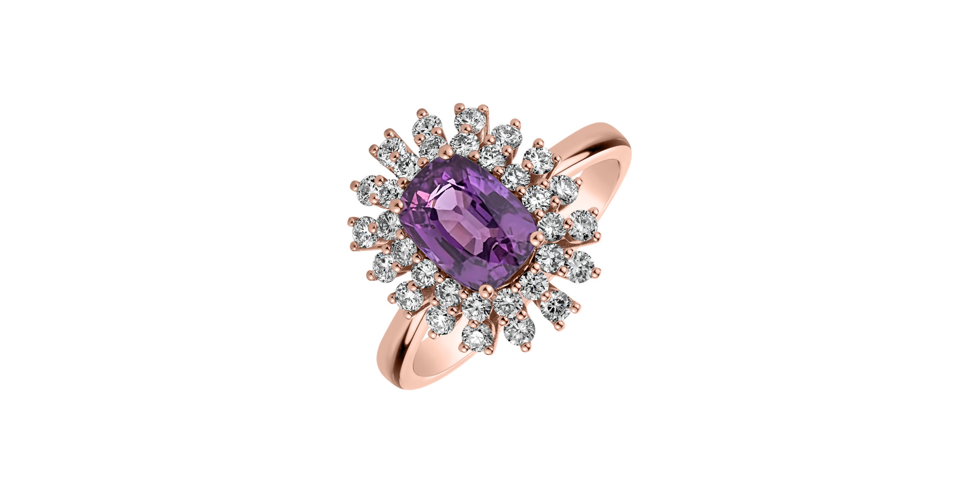 Diamond ring with Sapphire Classy Impulse