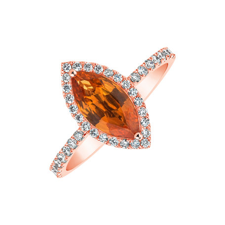 Diamond ring with Sapphire Charming Night
