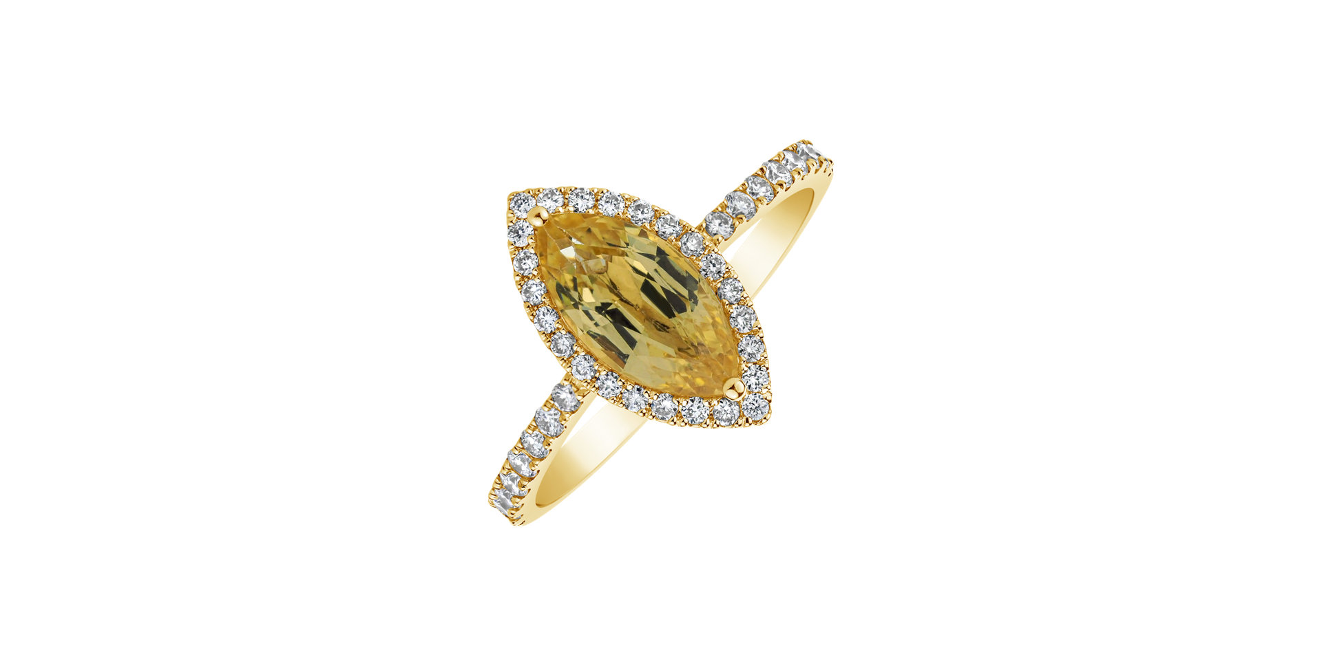 Diamond ring with Sapphire Charming Night