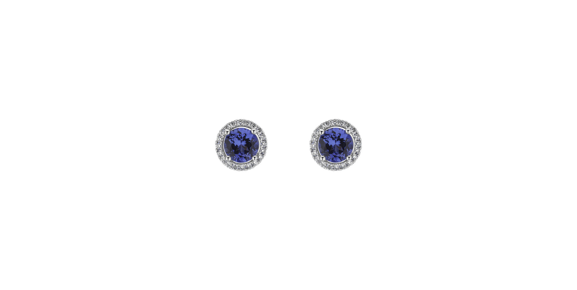Diamond earrings with Tanzanite Desirae