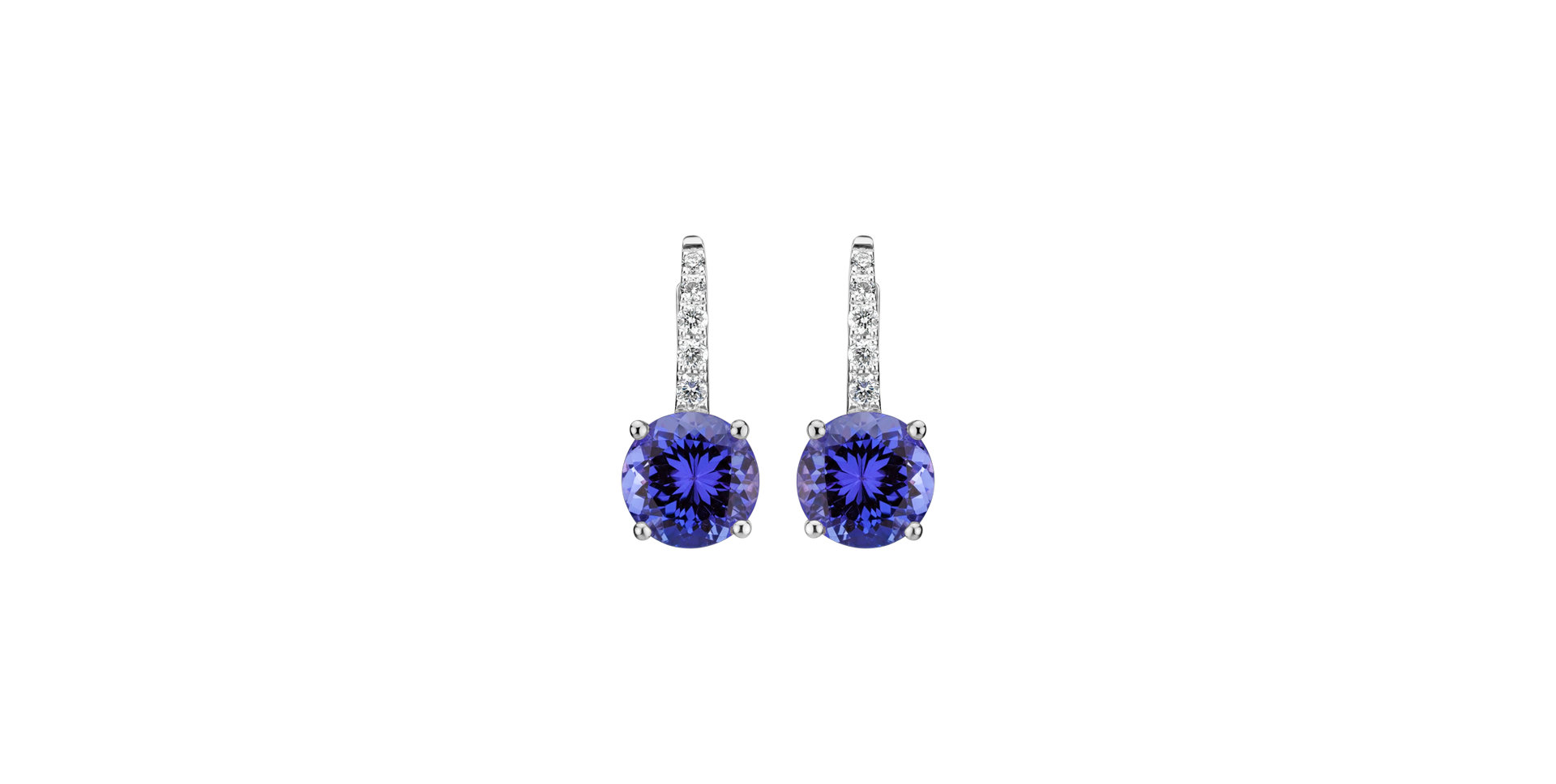 Diamond earrings with Tanzanite Fairytale Gentility
