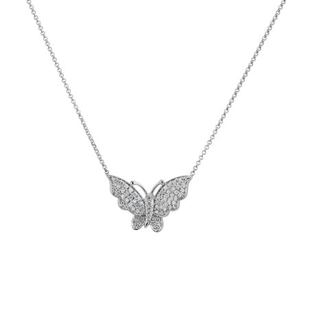 Diamond necklace Butterfly Spirit