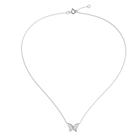 Diamond necklace Shiny Butterfly