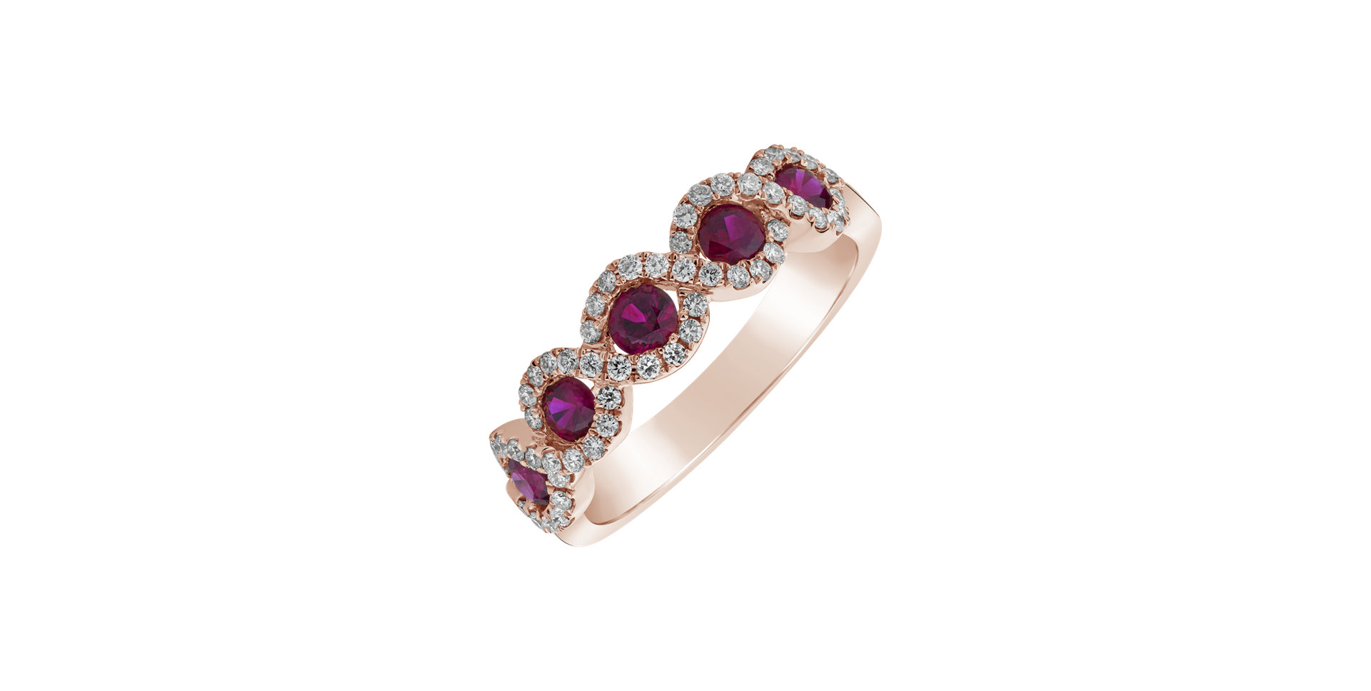 Diamond ring with Ruby Arabella