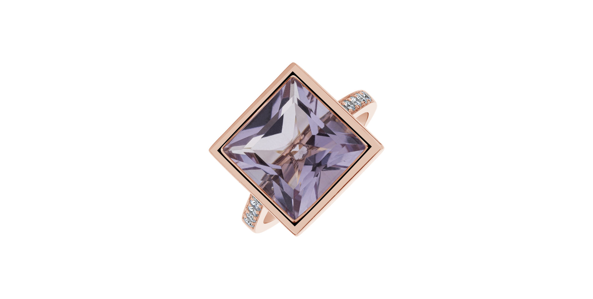 Diamond rings with Amethyst Opulent Dream