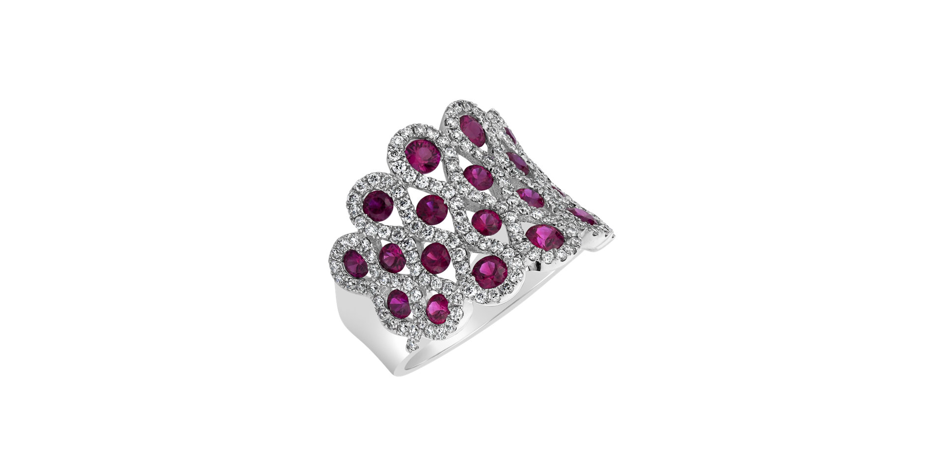 Diamond ring with Ruby Cosette
