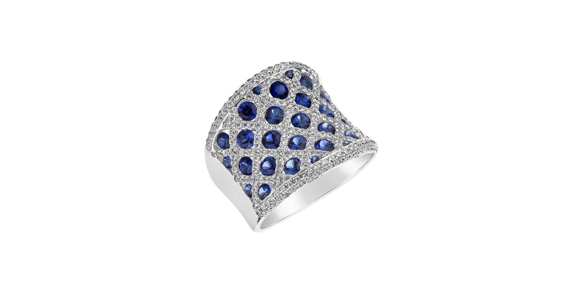 Diamond ring with Sapphire Denise