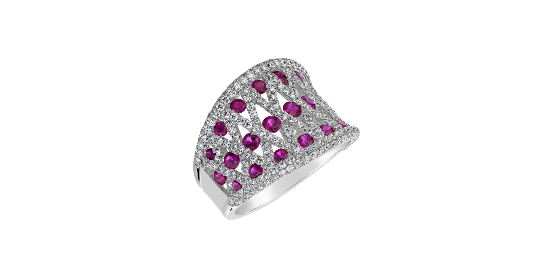 Diamond ring with Ruby Dominique
