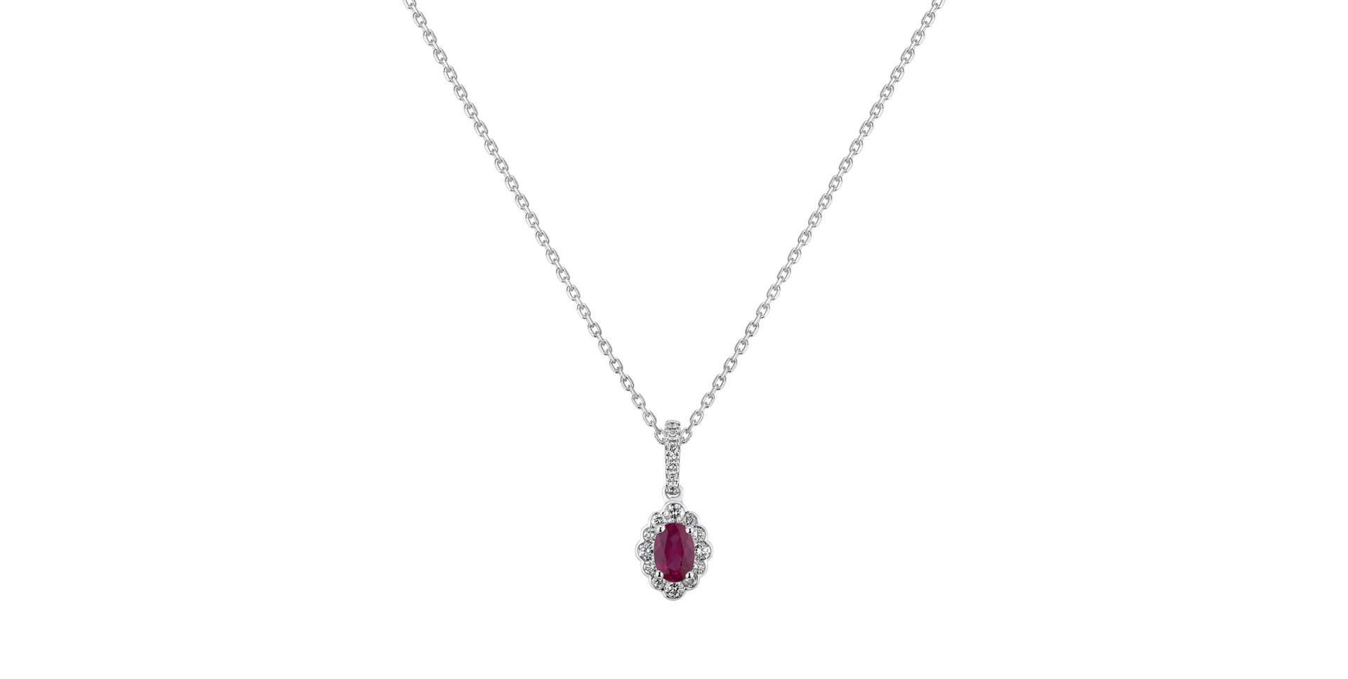 Diamond pendant with Ruby Secret of Kingdom