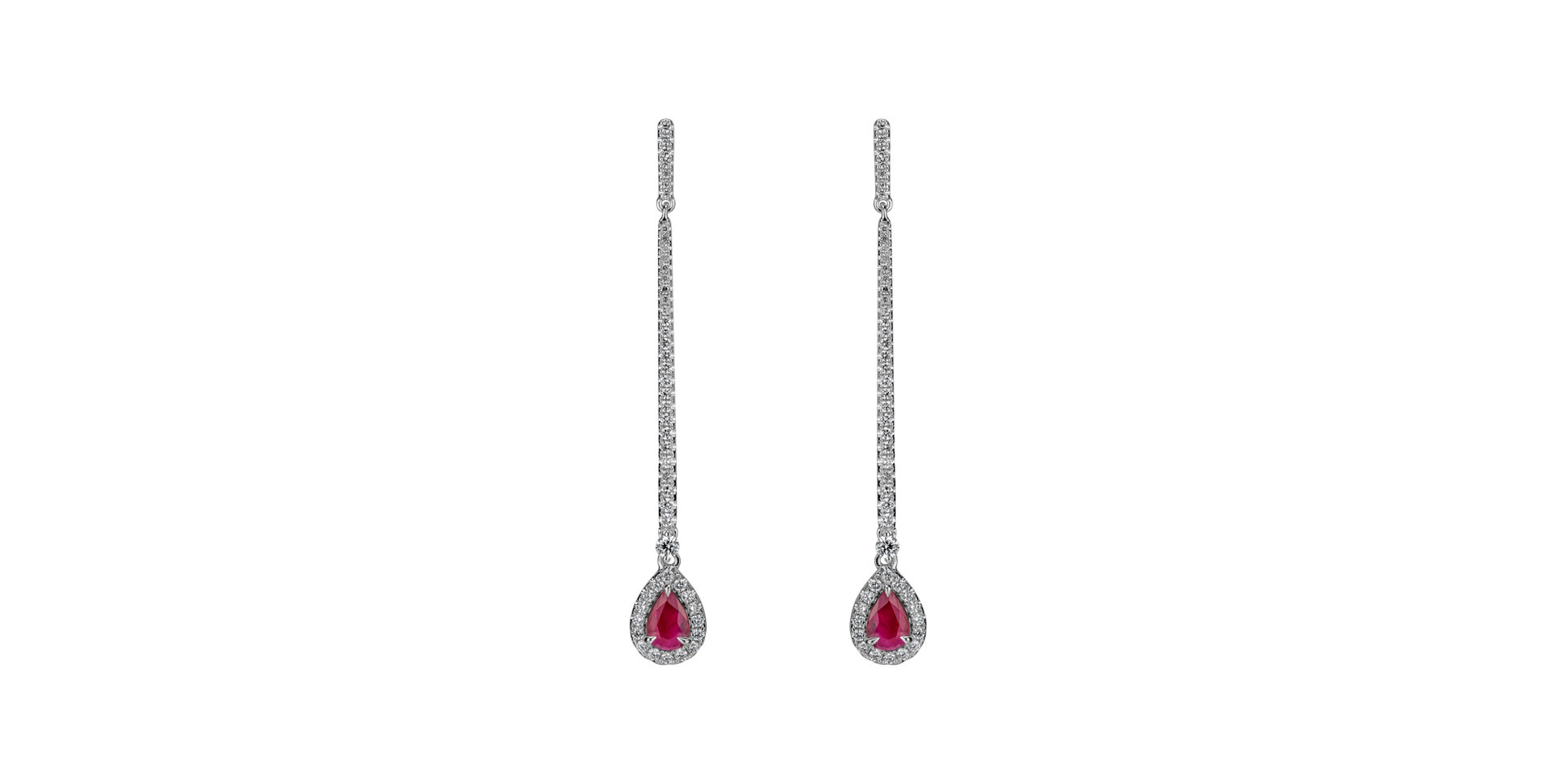 Diamond earrings with Ruby Royal Blood