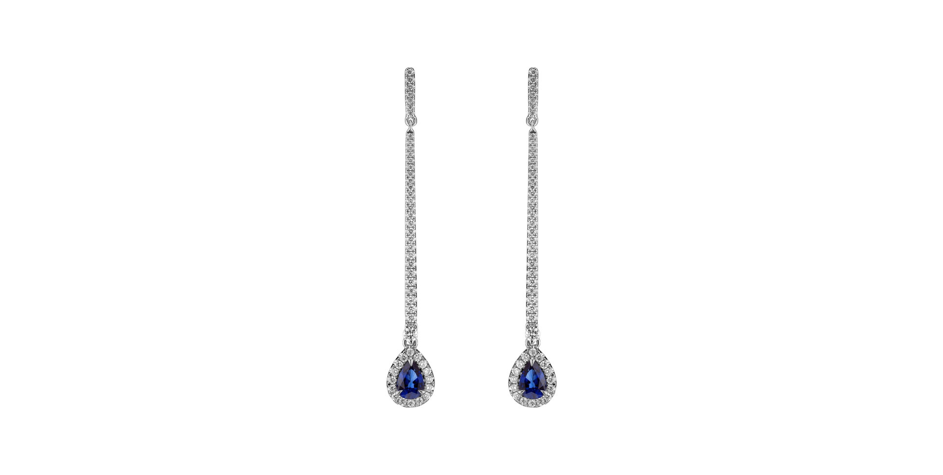 Diamond earrings with Sapphire Royal Blood