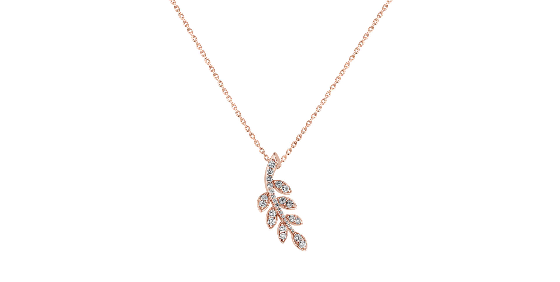 Diamond pendant Leaf Wonder