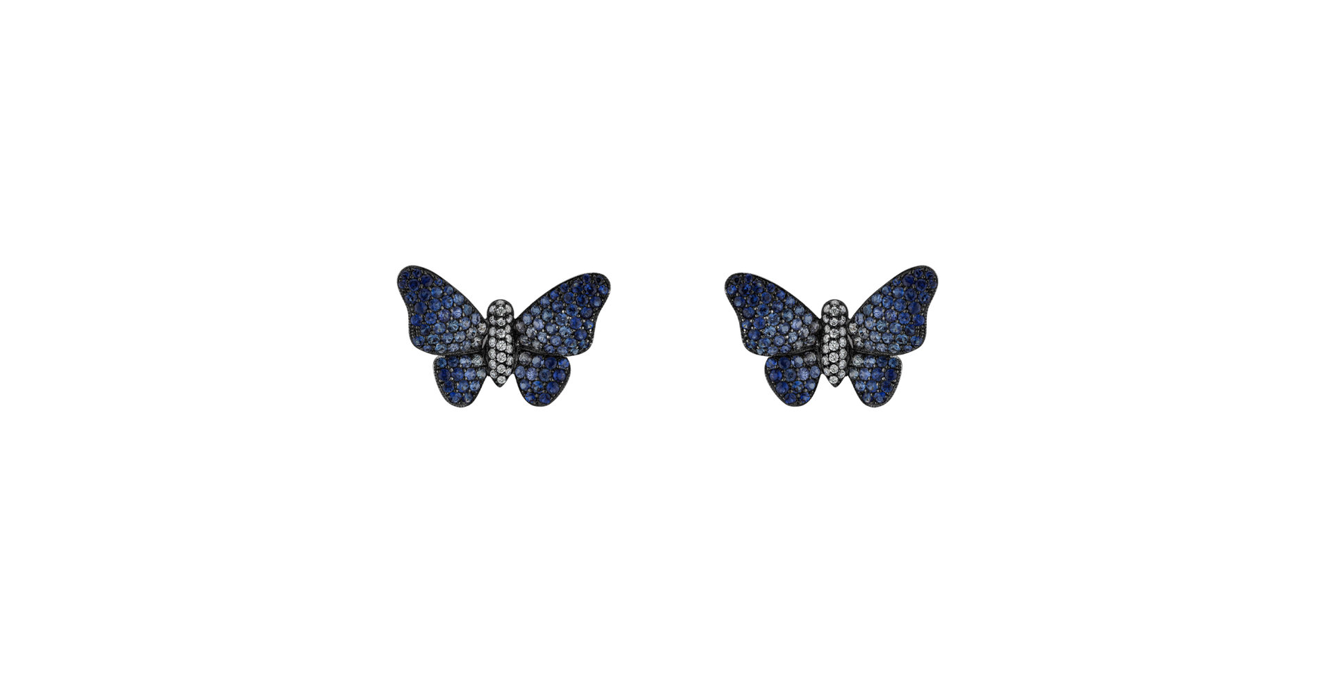Diamond earrings and Sapphire Alluring Butterfly