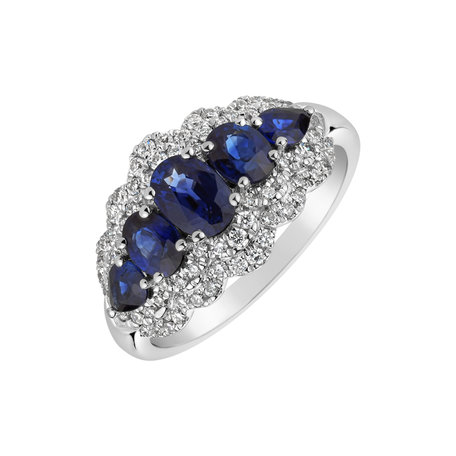 Diamond ring with Sapphire Nourian