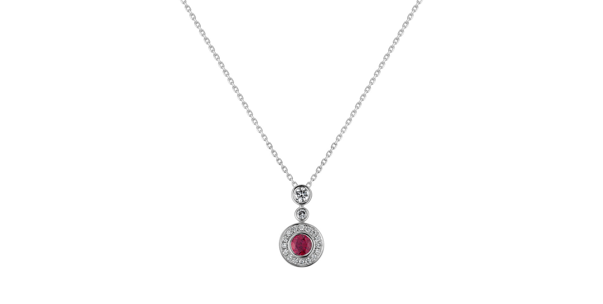 Diamond pendant with Ruby Fairbreeze