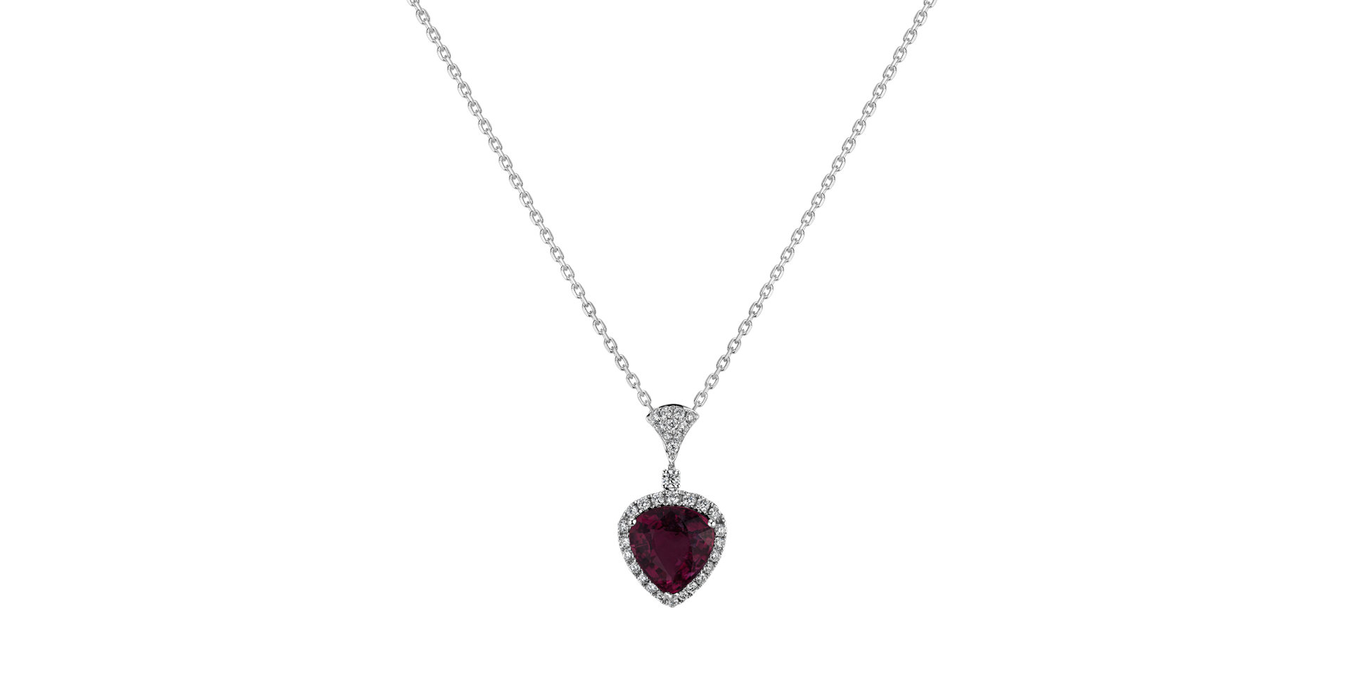 Diamond pendant with Turmalinem Pick of Passion