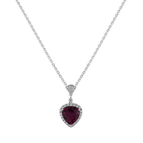 Diamond pendant with Turmalinem Pick of Passion