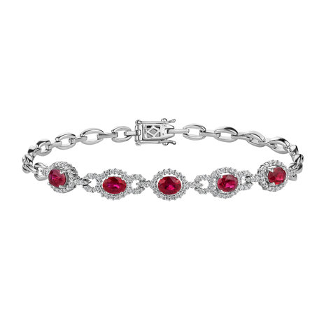 Diamond bracelet with Ruby Variace