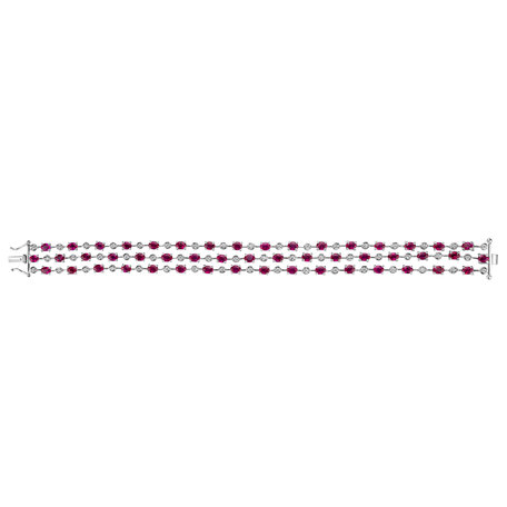 Diamond bracelet with Ruby Majestic Skyline