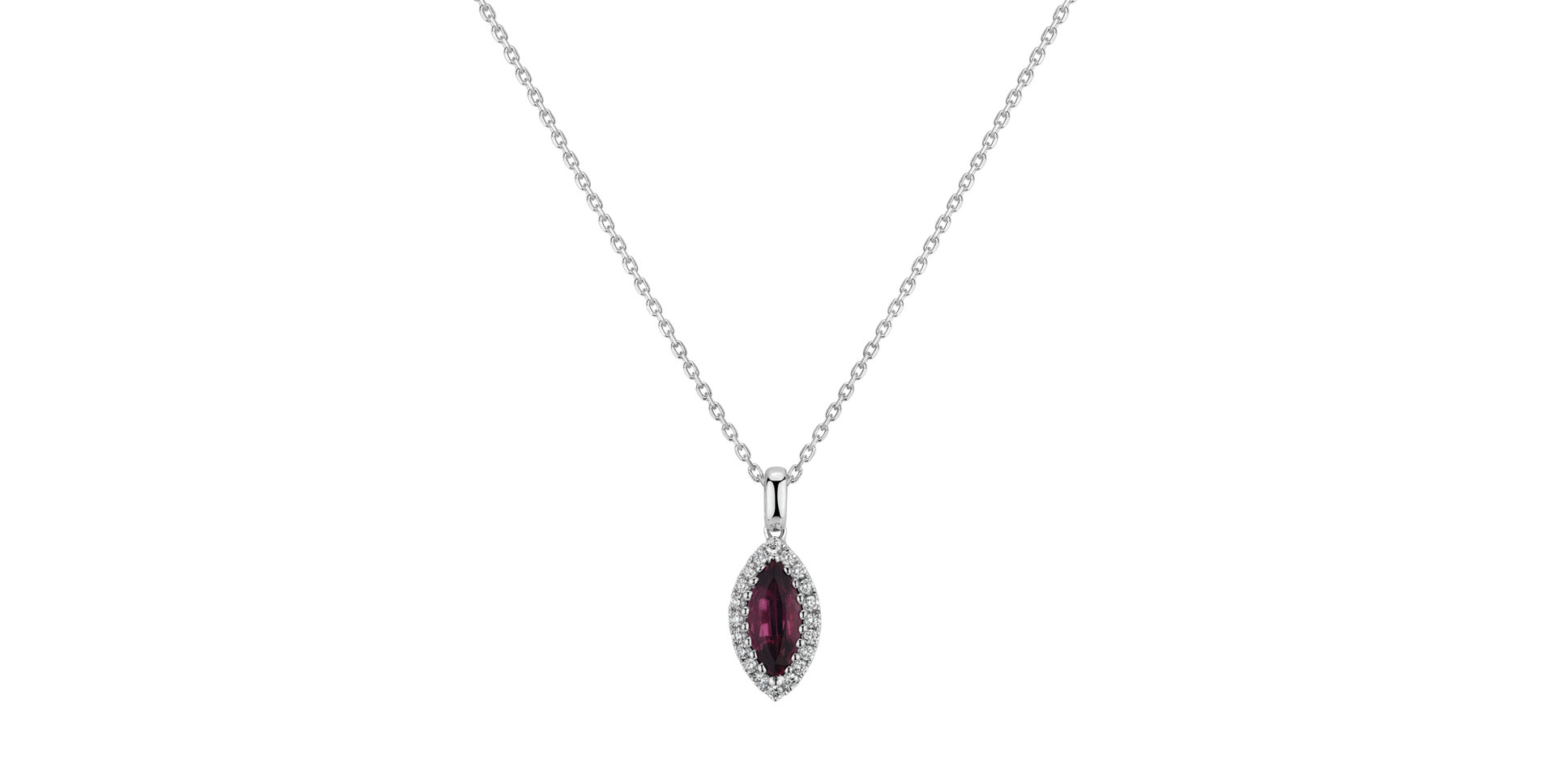 Diamond pendant with Turmalinem The Shard of Passion