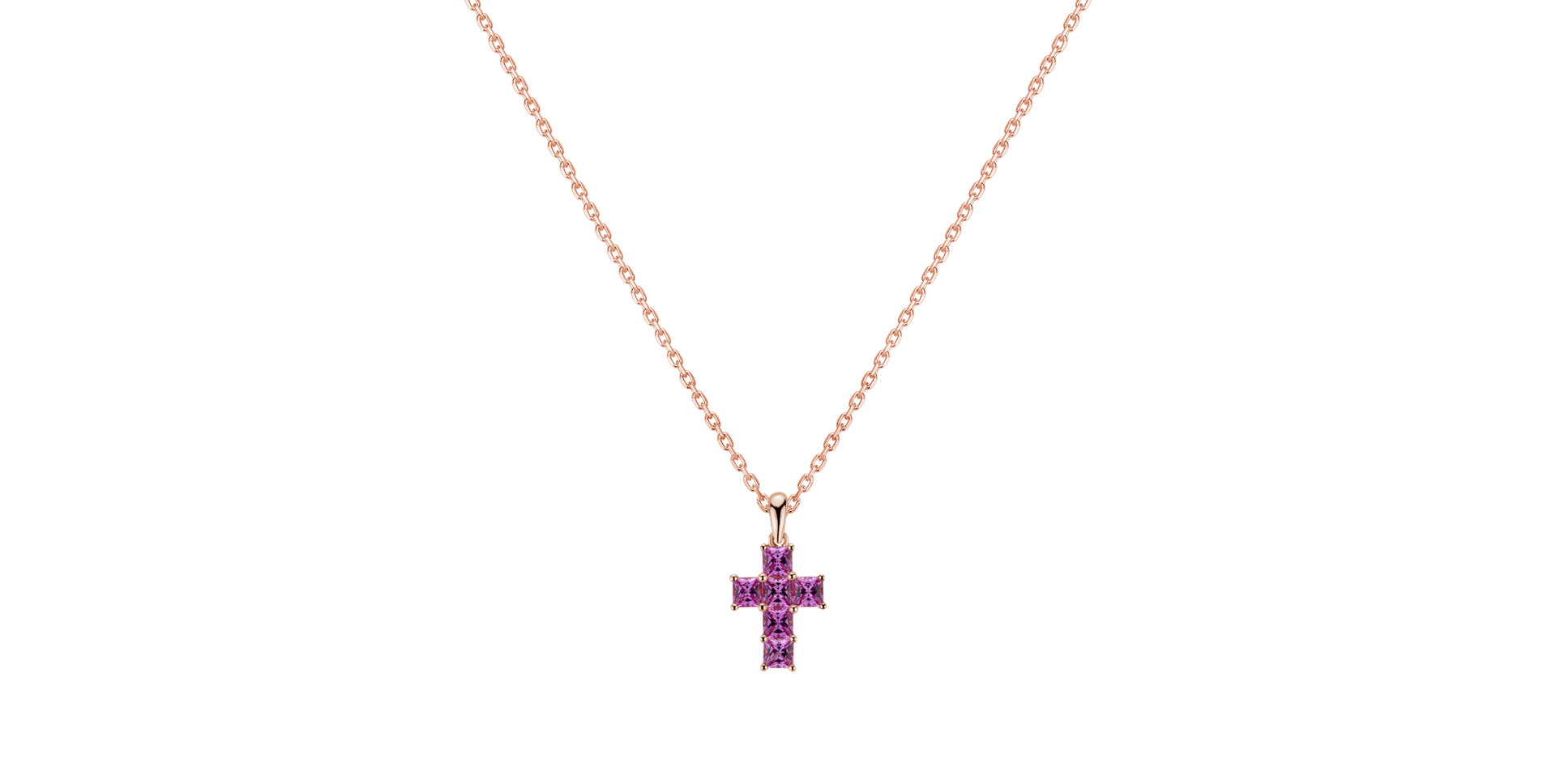 Pendant with Sapphire Holy Cross
