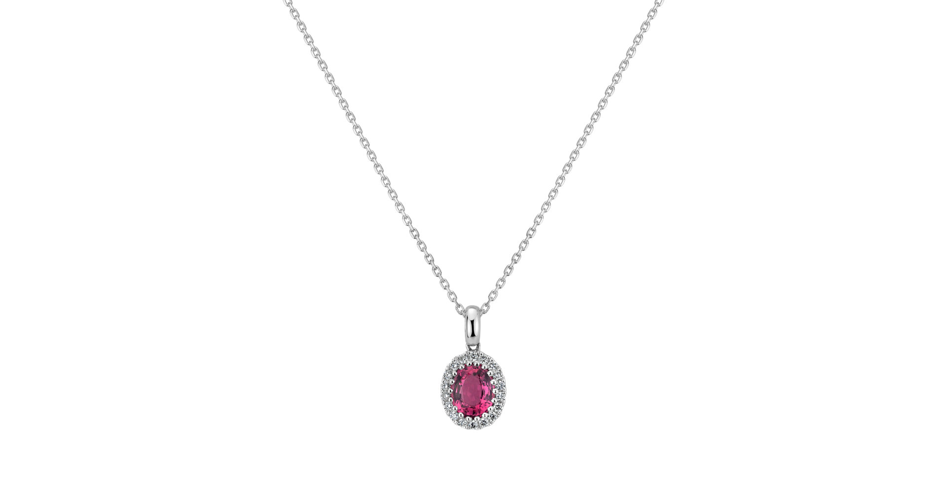 Diamond pendant with Turmalinem Evangeline