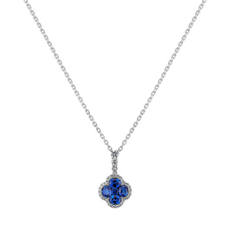 Diamond pendant with Sapphire Prosperity