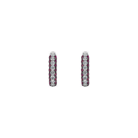 Diamond earrings and Ruby Yanthus