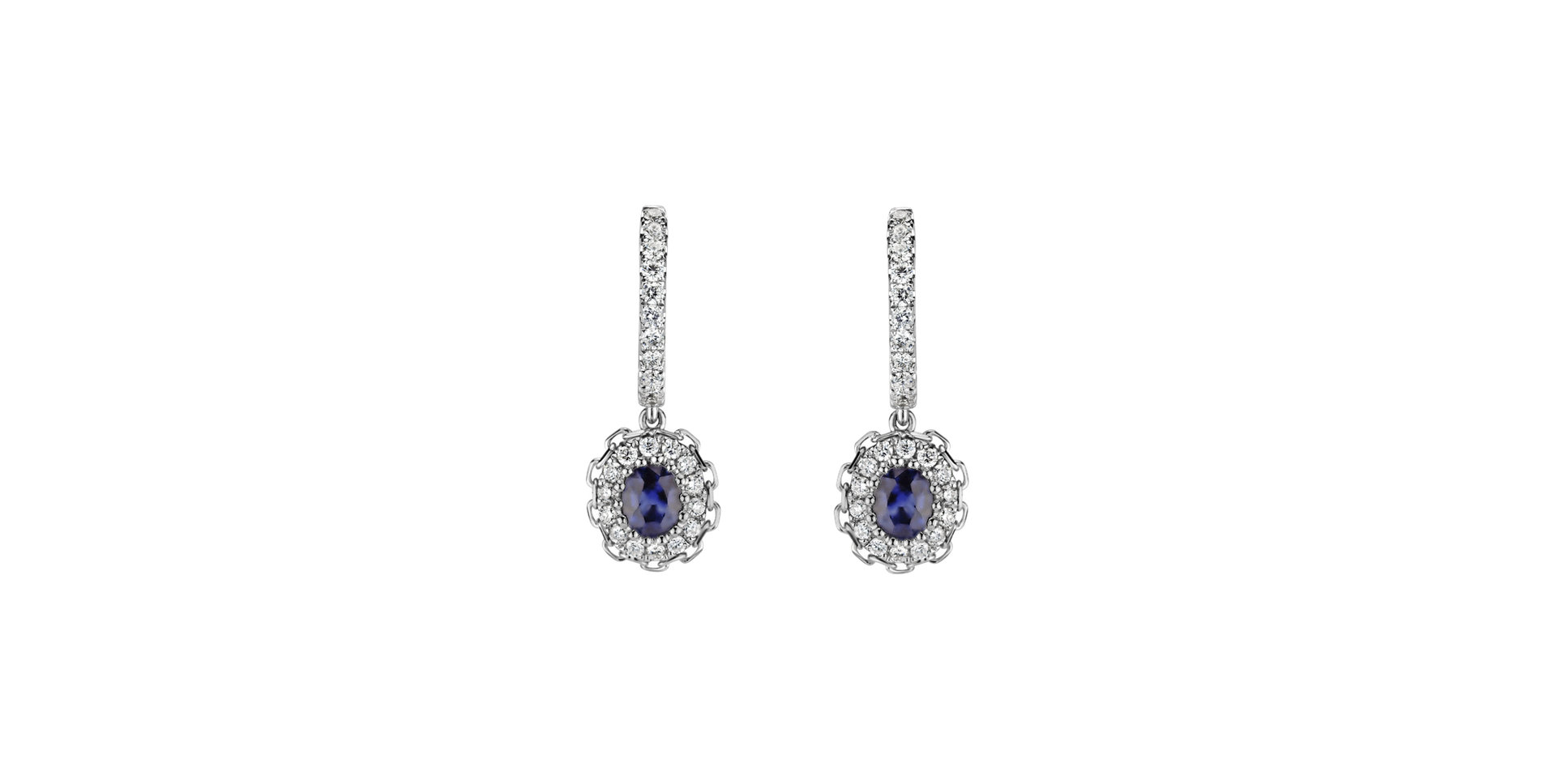 Diamond earrings and Sapphire Amiya