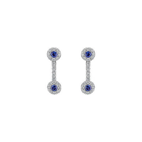 Diamond earrings and Sapphire Preston