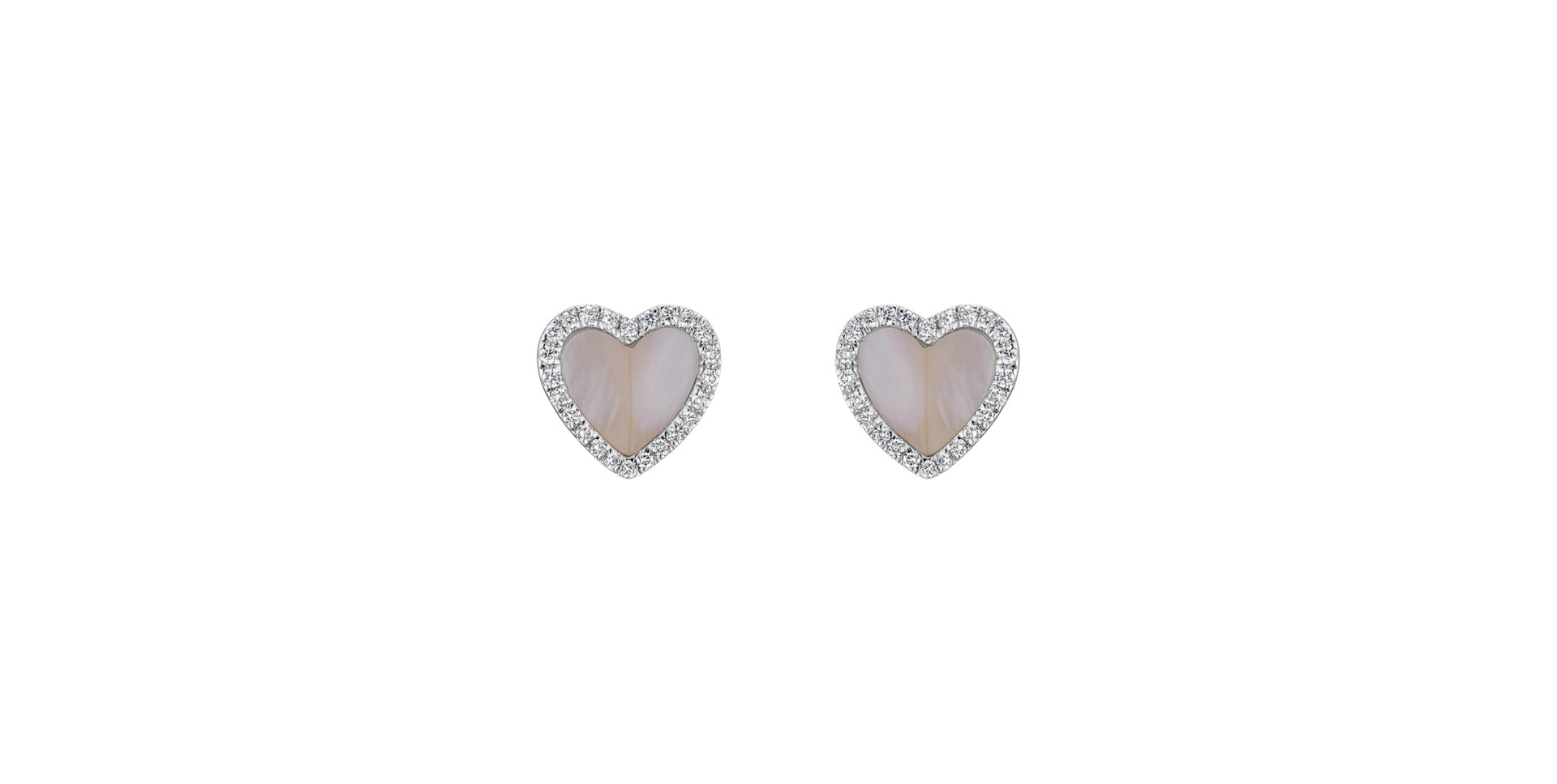 Diamond earrings with Mother af Pearl Midnight in Paris