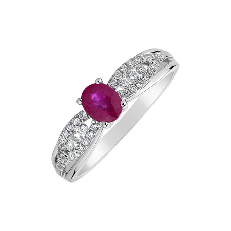 Diamond ring with Ruby Nightborne