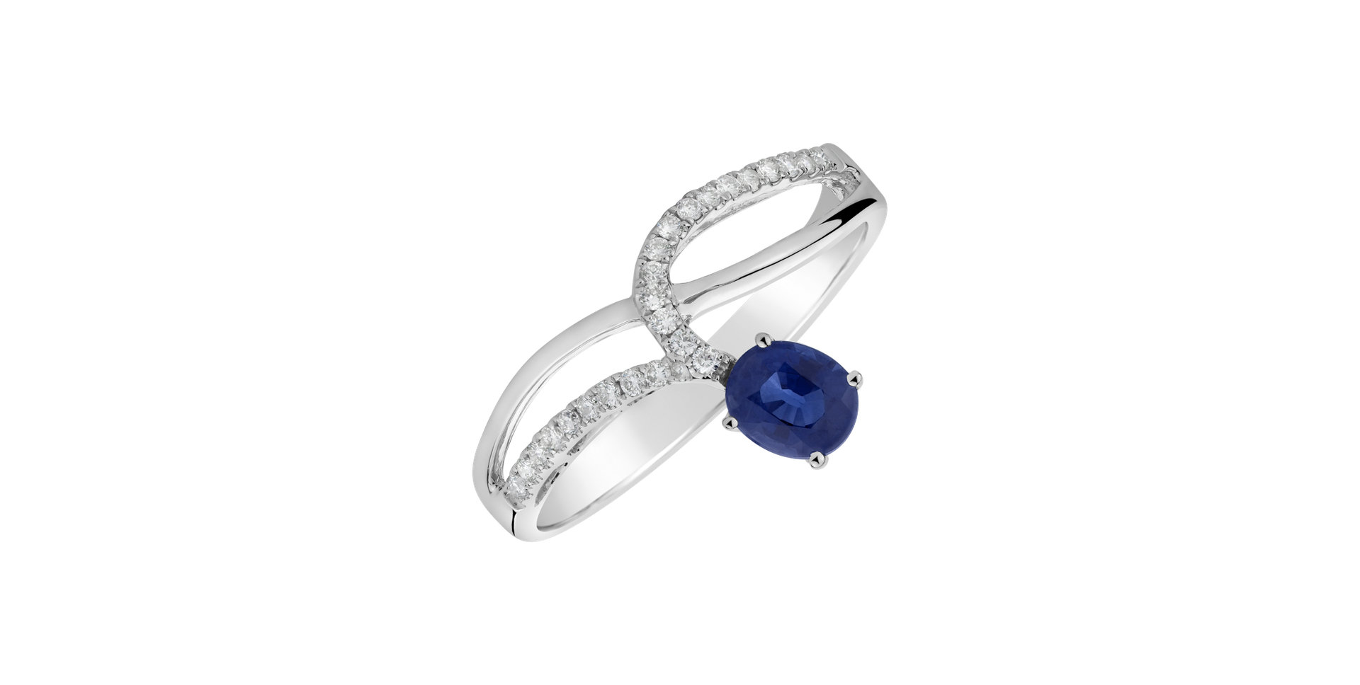Diamond ring with Sapphire Emiliano