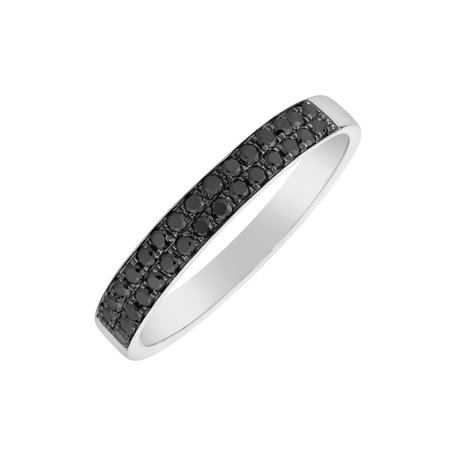 Ring with black diamonds Inferno Sin