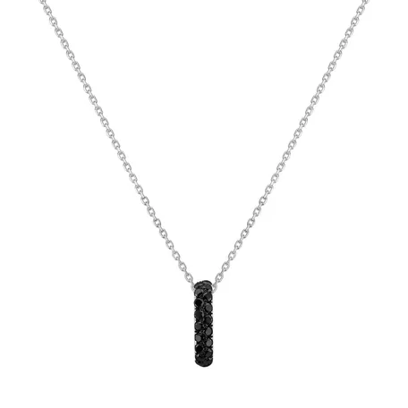 Pendant with black diamonds Inferno Sky