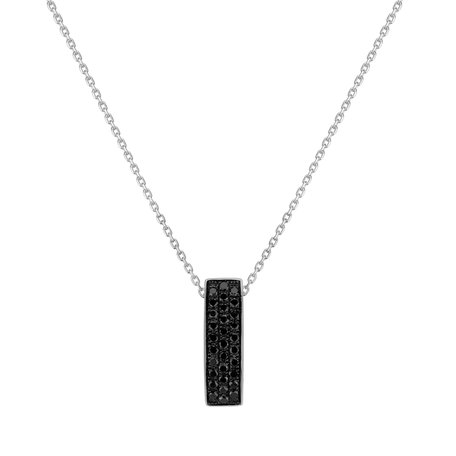 Pendant with black diamonds Inferno Night