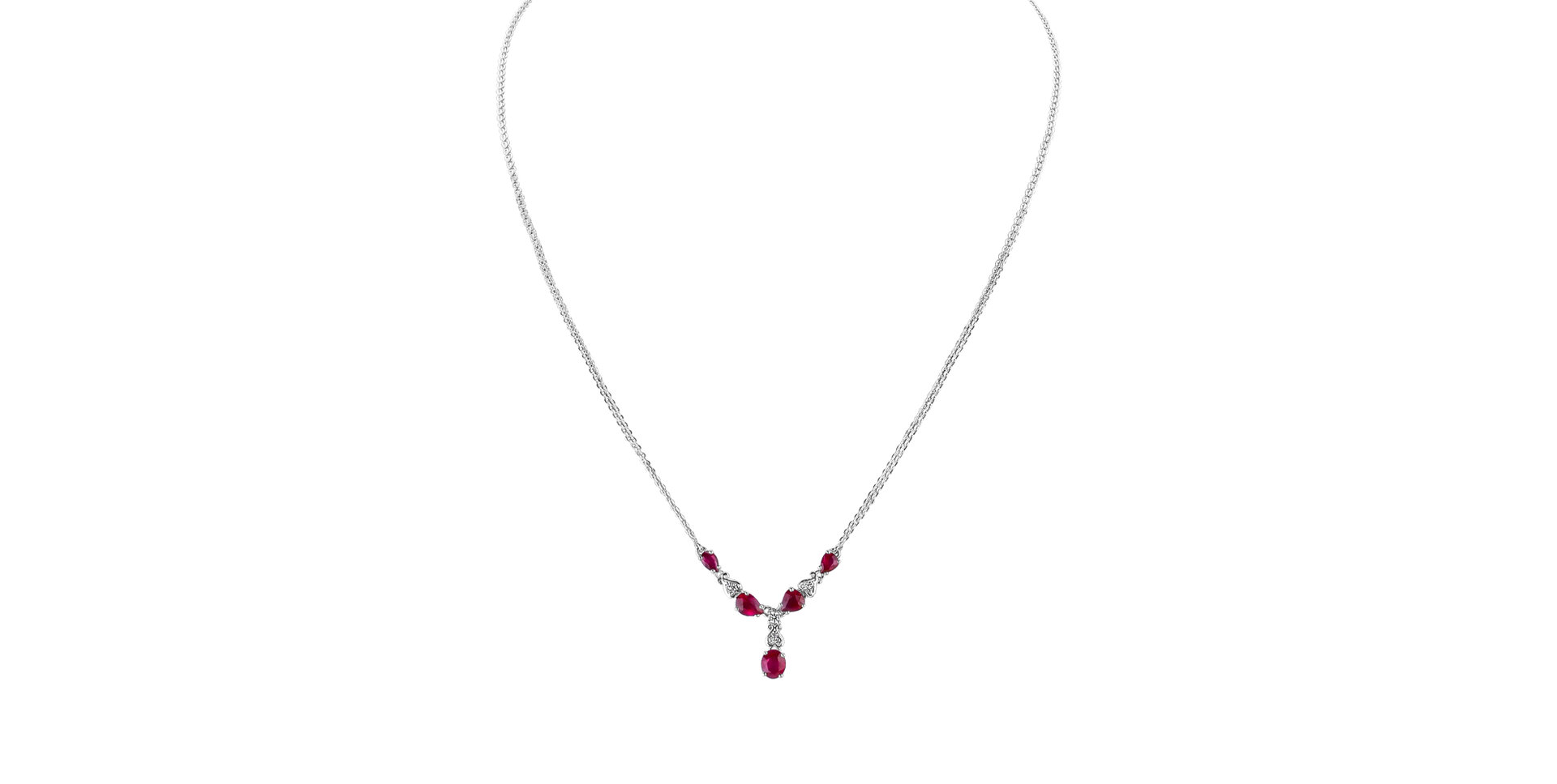 Diamond necklace with Ruby Lilith