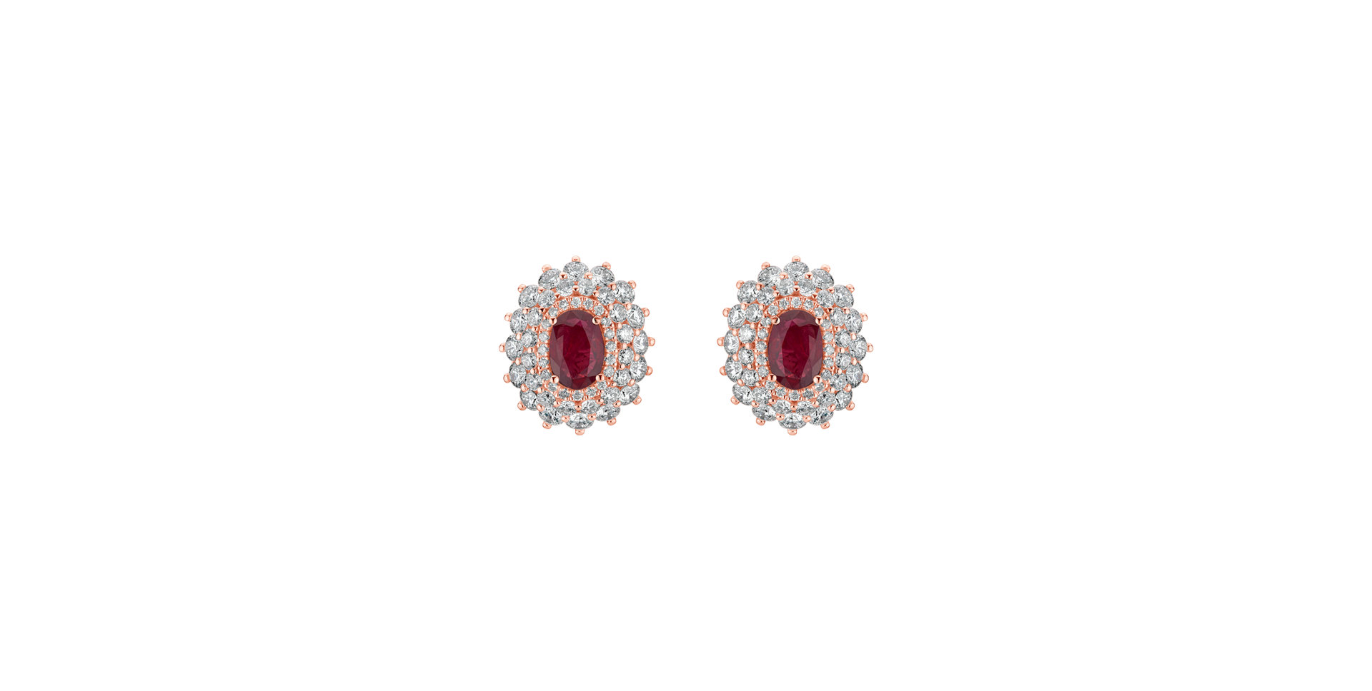 Diamond earrings with Ruby Royal Radiance