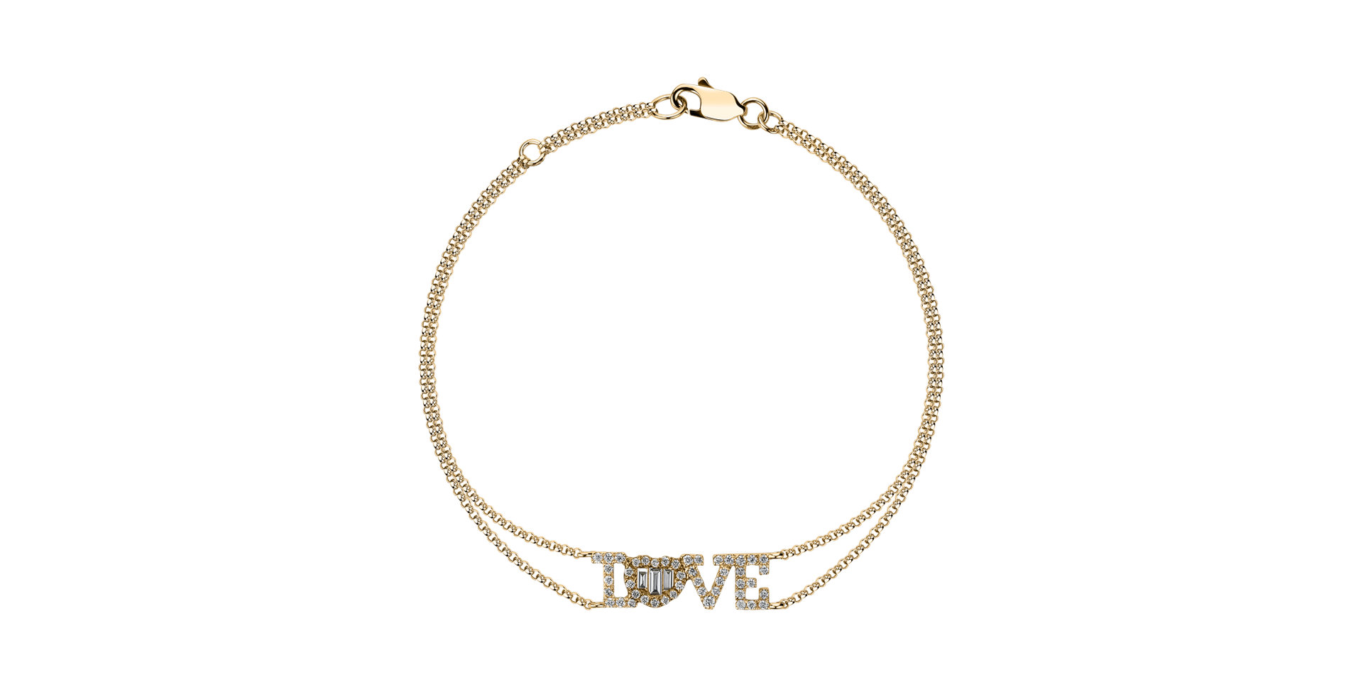 Bracelet with diamonds Love Messenger