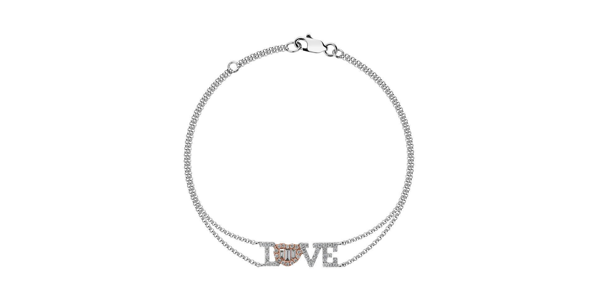 Bracelet with diamonds Love Messenger