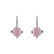Diamond earrings with Rose Quartz Rainbow Space5