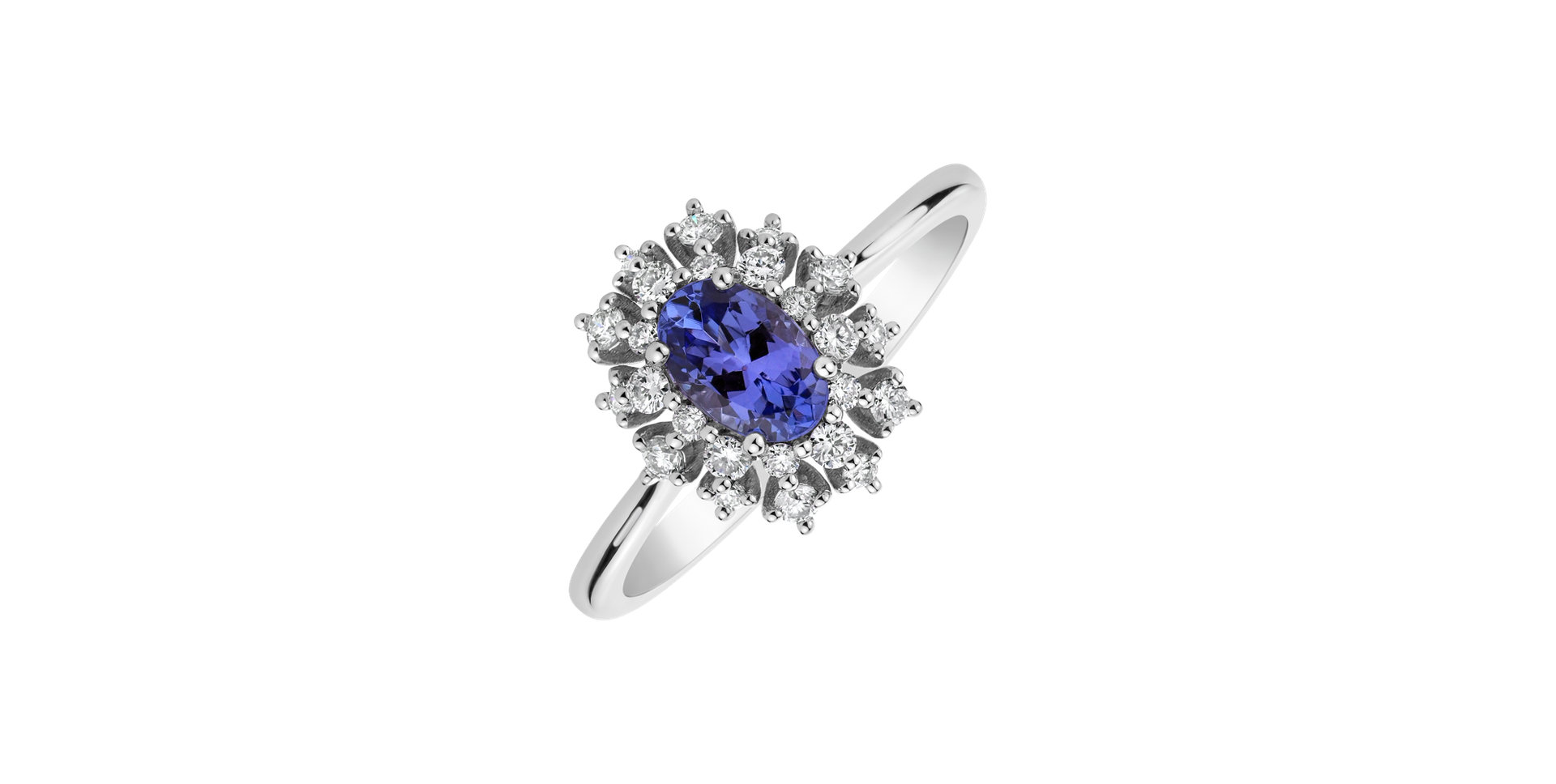 Diamond ring with Tanzanite Neverending Joy