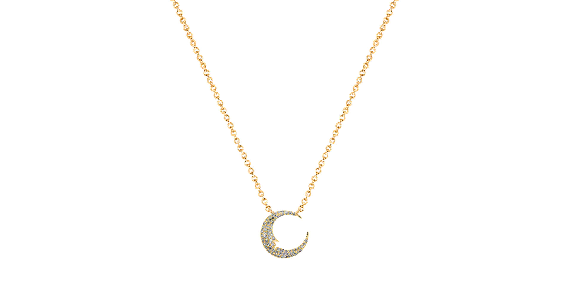 Diamond necklace Solarian Moon
