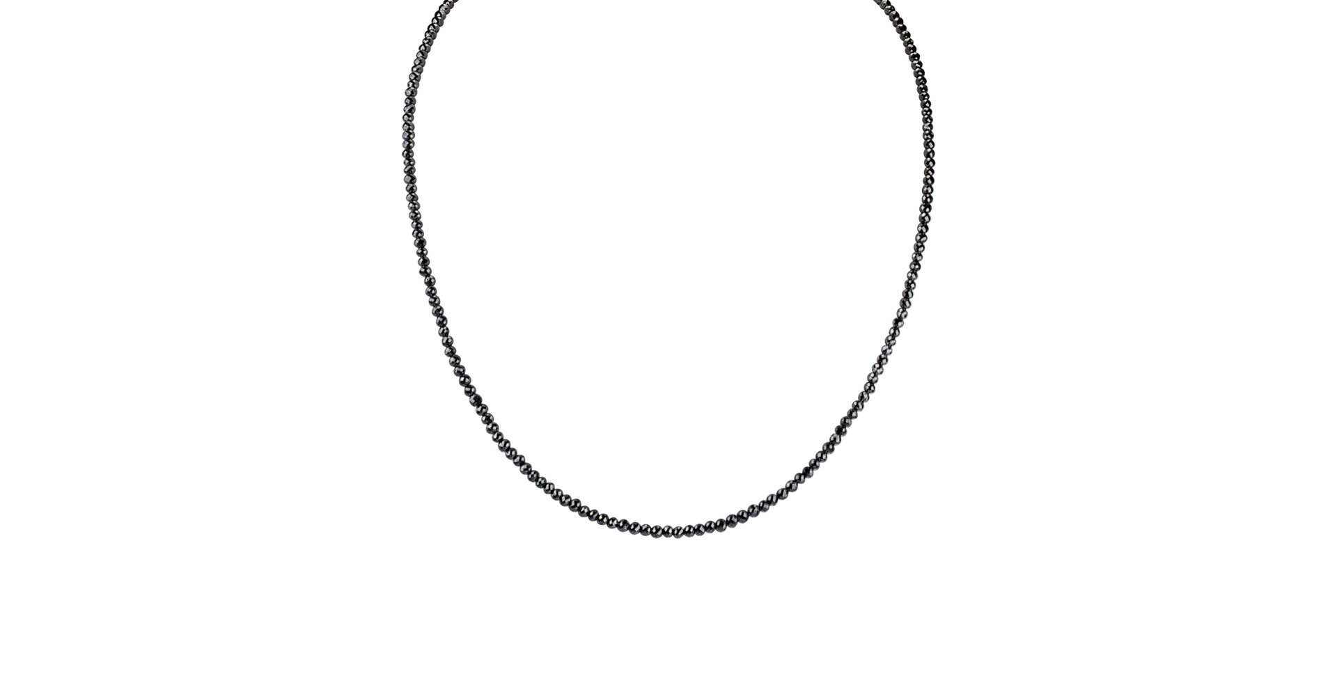 Necklace with black diamonds Night Jewel