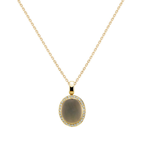 Diamond pendant with Moonstone Magic Blossom