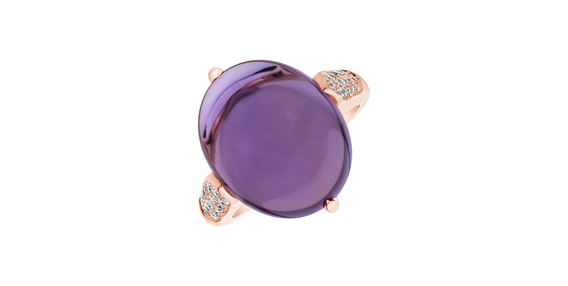 Diamond rings with Amethyst Drop Blossom