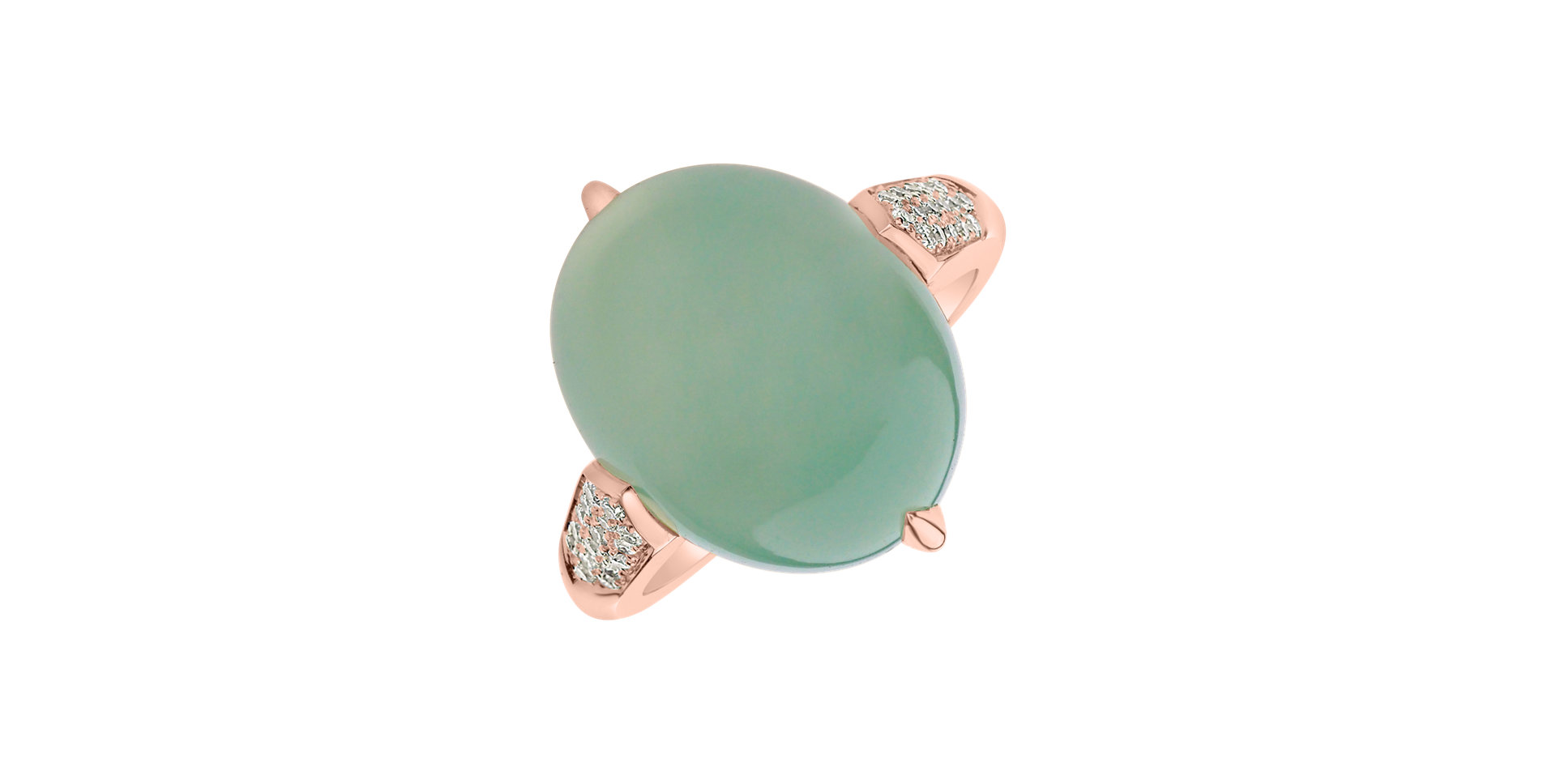 Diamond ring with Chalcedony Drop Blossom