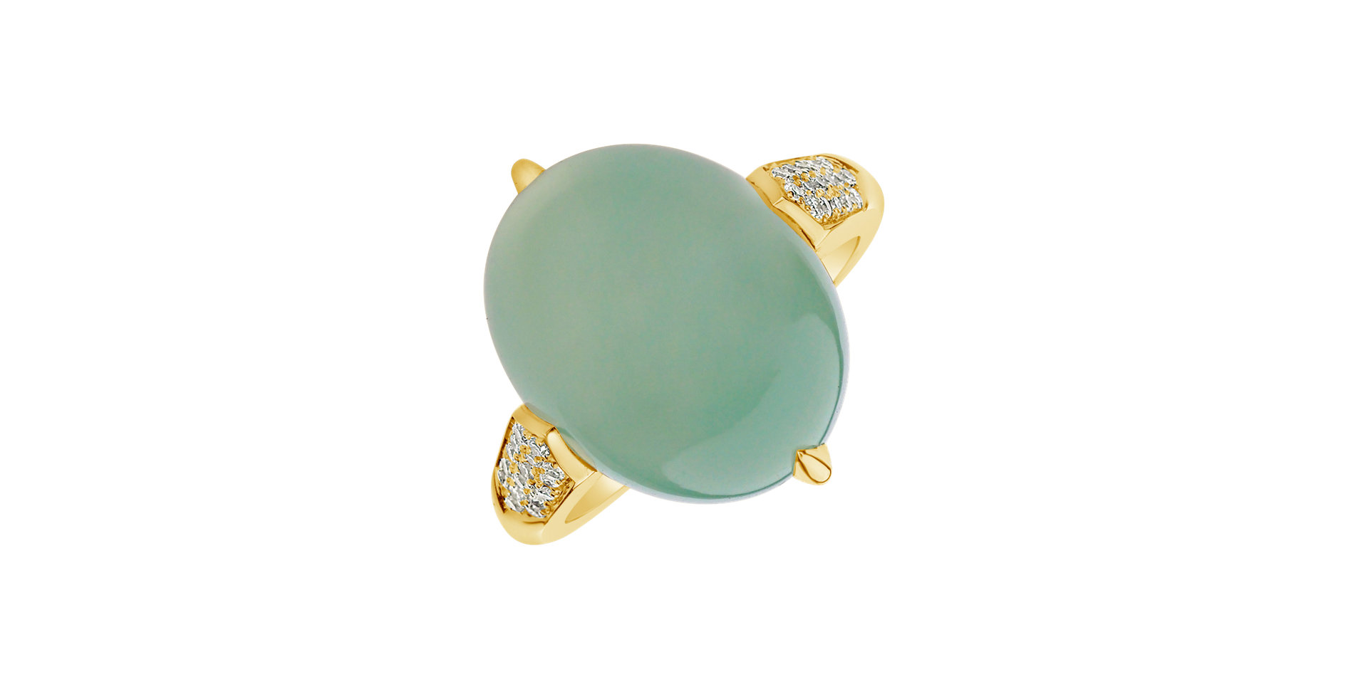 Diamond ring with Chalcedony Drop Blossom